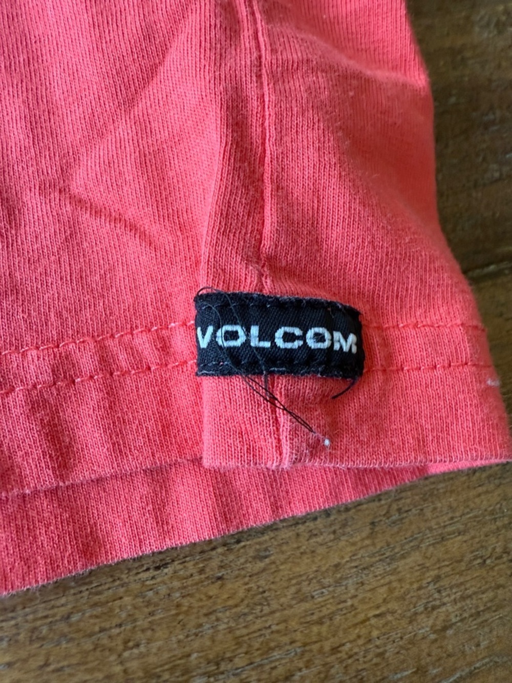 Volcom Red Crewneck T‑Shirt with Small Stone Logo - Picture 6 of 8